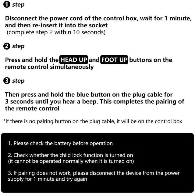 Alt view image 2 of 5 - RETROSUN Richmat HJH13D Replacement Remote Control Compatible with Lucid L300 Adjustable Bed - Not Universal
