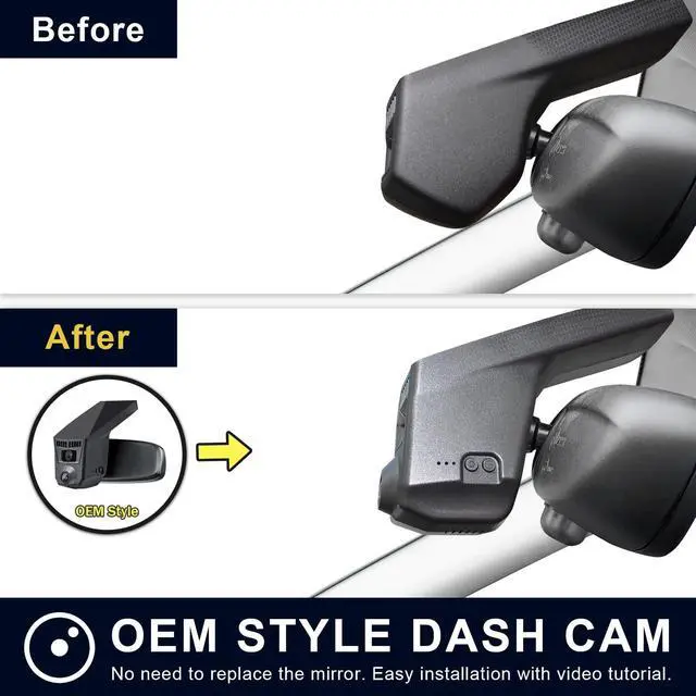Alt view image 5 of 5 - Mangoal 4K Dash Cam for BMW X5 Gen3 F85 F15 2014 2015 2016 2017 2018(Model C), X5M sDrive35i xDrive35i xDrive35d xDrive50i, OEM Style, 2160P UHD Video, WiFi & APP, GPS, 64GB Card