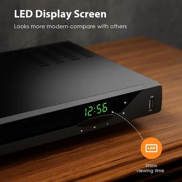 Alt view image 3 of 5 - Blu Ray DVD Player, 1080P Home Theater Disc System, Play All DVDs and Region A 1 Blu-Rays, Support Max 128G USB Flash Drive + HDMI/AV/Coaxial Output + Built-in PAL/NTSC with HDMI/AV Cable