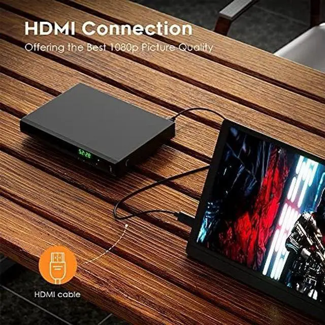 Alt view image 4 of 5 - Blu Ray DVD Player, 1080P Home Theater Disc System, Play All DVDs and Region A 1 Blu-Rays, Support Max 128G USB Flash Drive + HDMI/AV/Coaxial Output + Built-in PAL/NTSC with HDMI/AV Cable