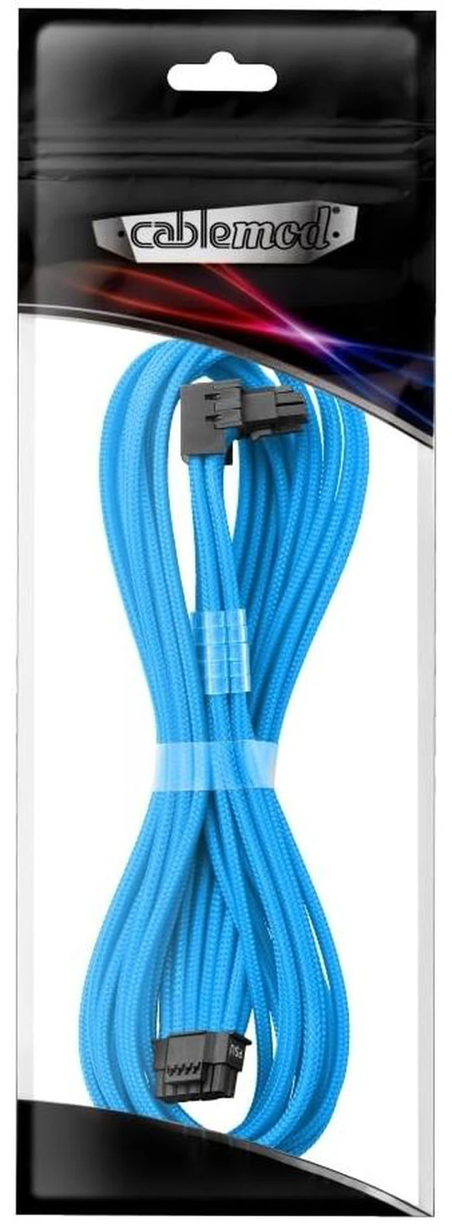 Alt view image 5 of 5 - CableMod Pro ModMesh Universal 12V-2x6 PCIe Cable (Lt Blue, 16p-16p, 90B)