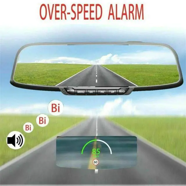 Alt view image 4 of 5 - MASO Car Motorbike Bicycle Universal Digital GPS Speedometer OBD-II Overspeed Alarm System MPH/KM/h