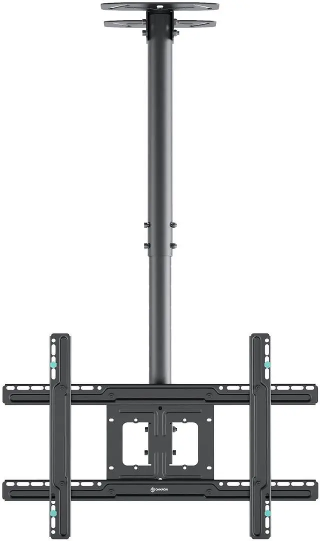 Main image of ONKRON Ceiling TV Mount for 32-80 Inch Screen up to 150 lbs, Extra Long, Height Adjustable Hanging TV Mount Swivel Tilt, VESA 100x100-600x400, Full Motion Ceiling Mount TV Bracket Drop Down, Black
