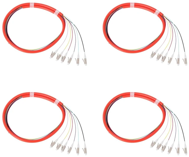 Main image of fyboptwu 6-Strand LC OM1 Multimode Pigtail 1.2m, 4-Pack