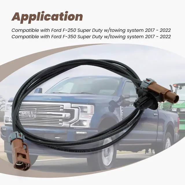 Alt view image 3 of 5 - ASTROSYNC Reverse Camera Cable Harness Assembly Fit for Ford F-250 F-350 Super Duty W/Towing System 2017 2018 2019 2020 2021 2022 Replace HC3Z-14D202-M HC3Z14D202M