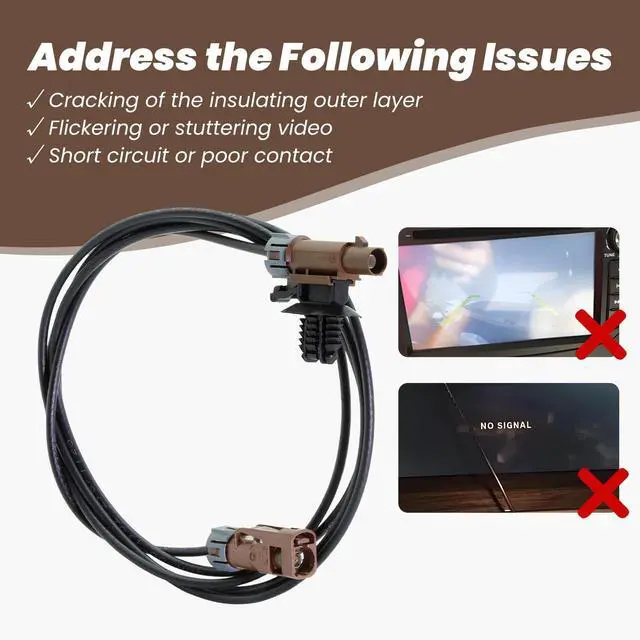 Alt view image 5 of 5 - ASTROSYNC Reverse Camera Cable Harness Assembly Fit for Ford F-250 F-350 Super Duty W/Towing System 2017 2018 2019 2020 2021 2022 Replace HC3Z-14D202-M HC3Z14D202M