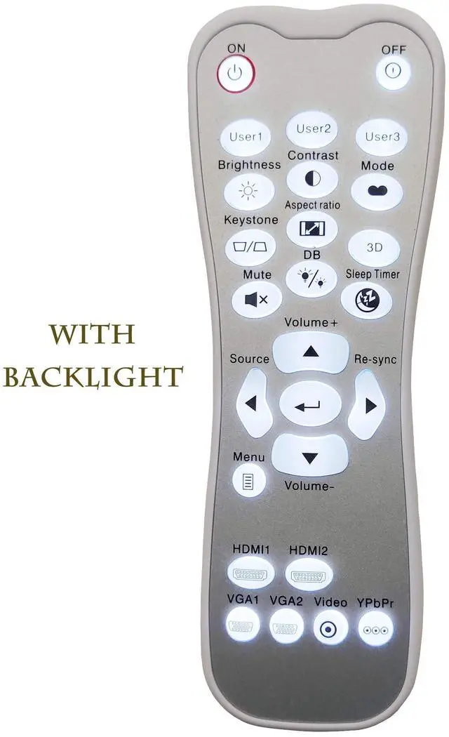 Alt view image 2 of 5 - INTECHING BR-3003B Projector Remote Control for Optoma GT1080Darbee, GT1080, HD141X, HD142X, HD143X, HD144X, HD26BR, HD27, HD27HDR, HD28DSE, HD29Darbee, HD39Darbee, UHD40, UHD50, UHD550X, UHD60, UHZ65