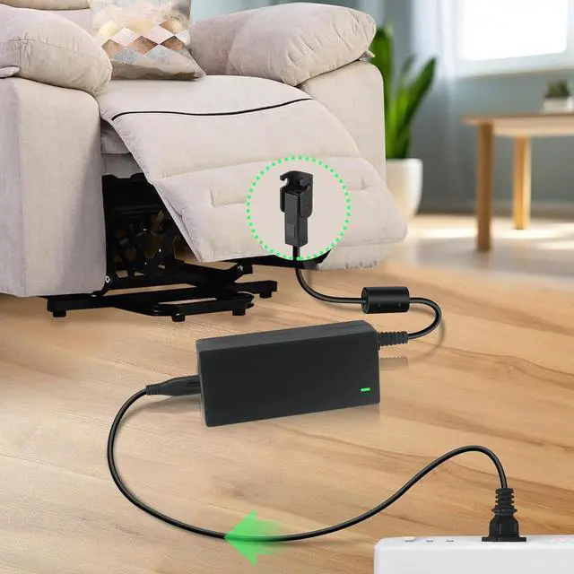 Alt view image 3 of 5 - Tomatosd 29V AC Adapter Compatible with RBD W52RA199-290018 Lift Chair Power Recliner W52RA199290018