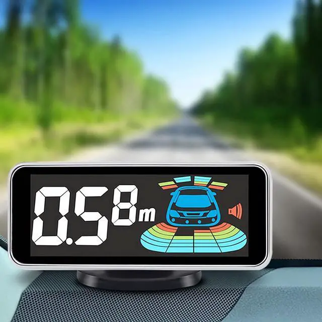 Alt view image 3 of 4 - ELSNU Car Parking Sensors Kit Reverse Radar parktronic System Auto Electronics Vehicle Back Assistant Reverse 8 Sensor (Dark Blue)