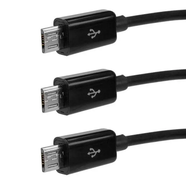 Alt view image 3 of 3 - BoxWave Cable Compatible with Tandem t:Slim X2 Insulin Pump - MultiCharge MicroUSB Cable, Multiple Charging Cable Micro USB Cable - Black
