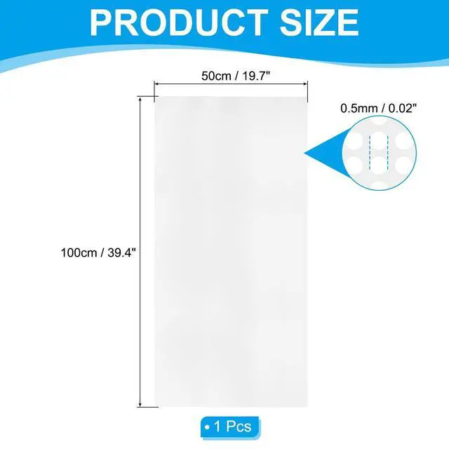 Alt view image 2 of 5 - PATIKIL PC Fan Dust Mesh 1000mm x 500mm 0.5mm Hole, 1 Pcs PVC Computer Cooler Dust Filter PC Case Cover Grills for Computer Cooler Fan Case Dustproof, White