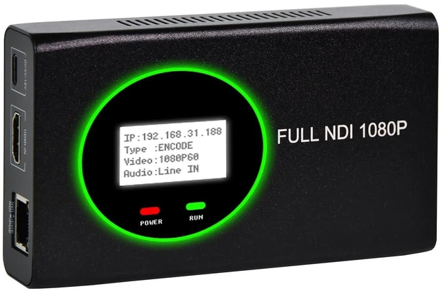 Main image of ORIVISION 1080P@60Hz Full NDI Encoder/Decoder, NDI to HDMI Converter with Pass-Through, Tally Light PTZ Control for TV Programming,Live Streaming, Video Broadcasting,TV Production (Black)