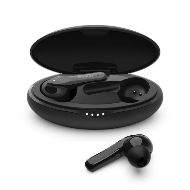 Main image of Belkin SOUNDFORM Move Plus, Bluetooth Headphones with Microphone, Wireless Portable Ear Buds with Wireless Charging Case, Earbuds for iPhone, iPad, Galaxy, and More - Black