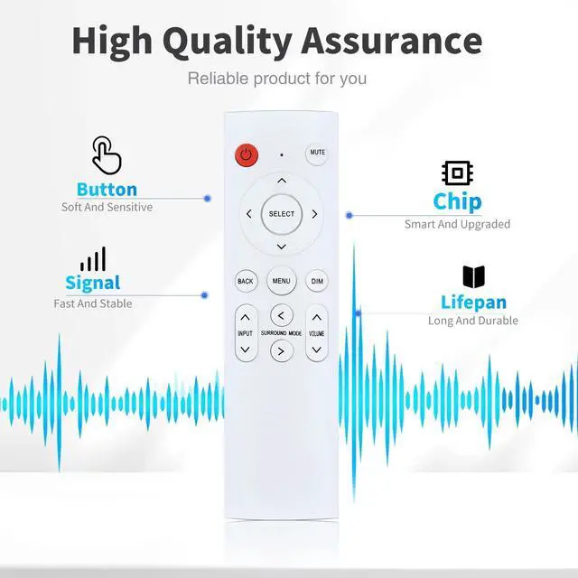 Alt view image 2 of 5 - HZIME New Replacement Remote Control Compatible for JBL MA9100HP 9.2-Channel, MA510 5.2-Channel, MA310 5.2-Channel AV Receiver