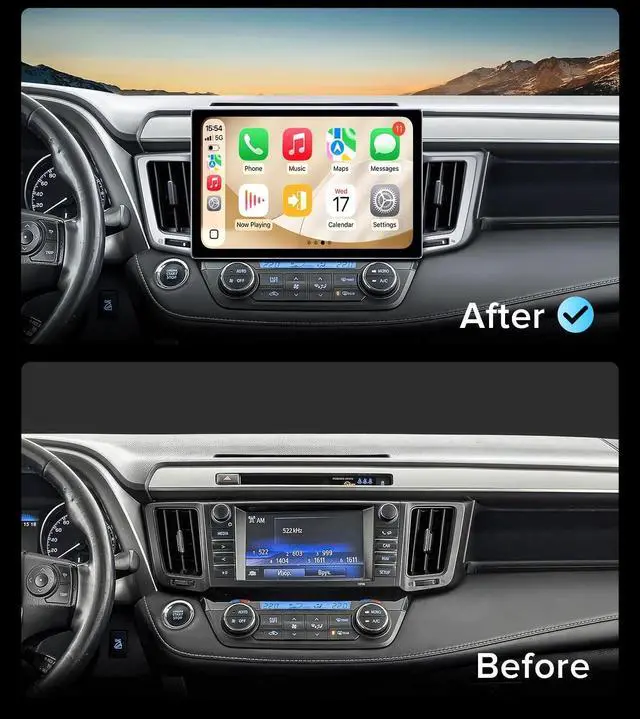 Alt view image 2 of 5 - 11.5''Car Radio for Toyota RAV4 Stereo 2013-2018 with Wireless CarPlay & Android Auto/Android 13 /5G WiFi/TouchScreen/FM/AM/4GB RAM + 64GB ROM