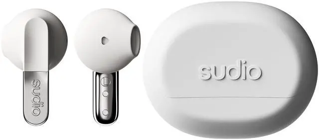 Alt view image 2 of 5 - Sudio N3 True Wireless Bluetooth On-Ear Earbuds High-Definition Sound, 30-Hour Playtime, Clear Calls, Sweat & Splash Resistant, Eco-Friendly Recycled Plastics (White)