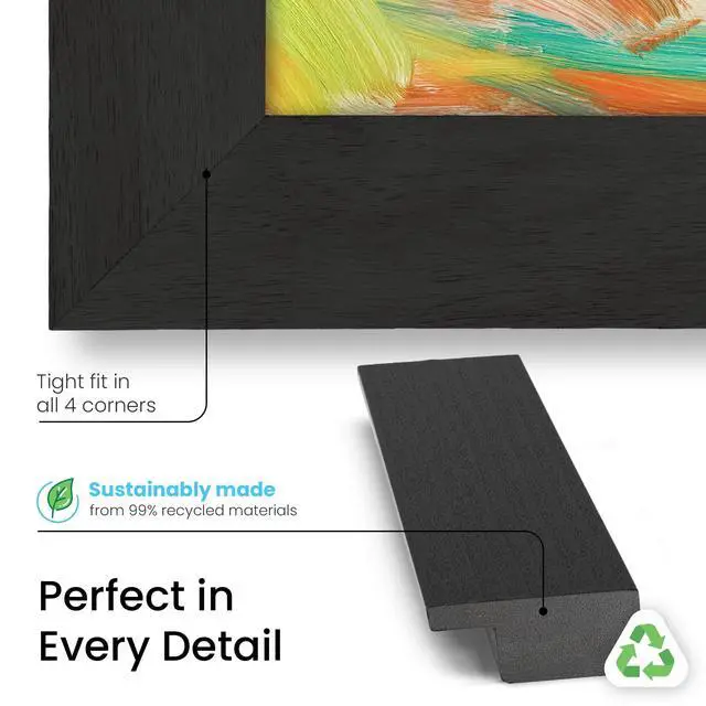 Alt view image 5 of 5 - Museum Espresso 55" Slim Deco TV Frame - Compatible ONLY with Samsung The Frame TVs (Fits 2021-2026, LS03A, LS03B, LS03C, LS03D, LS03FA)
