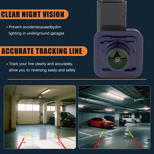 Alt view image 3 of 5 - Arokzn FL3T-19G490-AG Rear View Backup Camera Compatible with Ford F-150 2015-2019 Park Assist Camera Replaces # FL3Z-19G490-B FL3Z-19G490-D