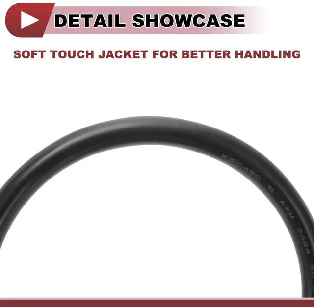 Alt view image 4 of 5 - HEROFFIX Electrical Ground Wire Automotive Power Wire 30FT Black TC 1 Pcs 18AWG 8 Conductor Fully Insulated& Soft Touch Jacket Universal