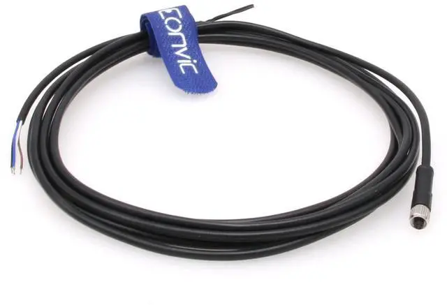 Main image of Eonvic Industrial M5 A-Code 4 Pin Female Connector to Open End Moulded IP67 Waterproof Aviation Industrial Sensor Connection Cable 3M