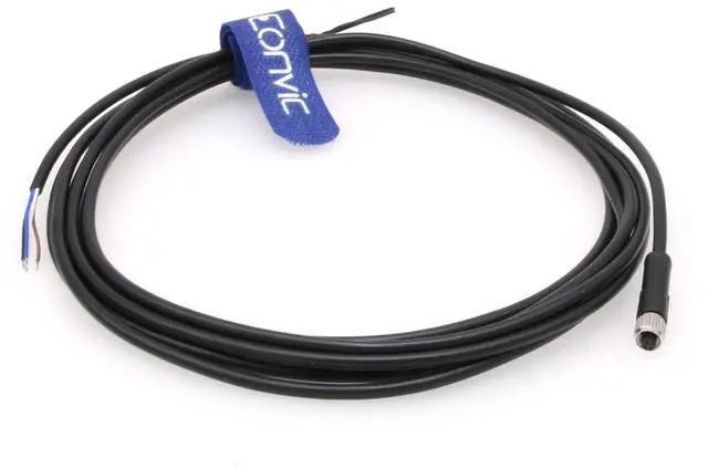 Alt view image 4 of 4 - Eonvic Industrial M5 A-Code 4 Pin Female Connector to Open End Moulded IP67 Waterproof Aviation Industrial Sensor Connection Cable 3M