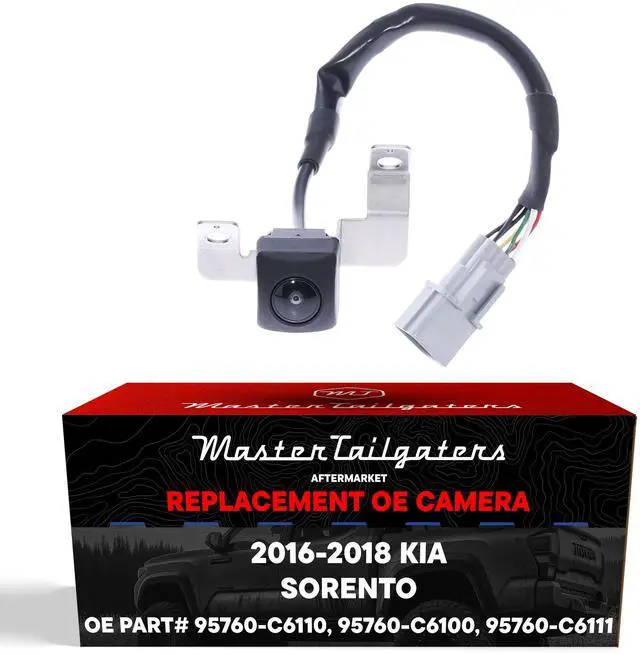 Main image of Master Tailgaters Replacement for Kia Sorento w/o AVM, w/Navigation System (2016-2018) Rear View Backup Camera OE Part # 95760-C6110, 95760-C6100, 95760-C6111