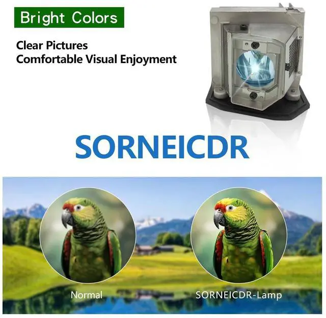 Alt view image 3 of 5 - SORNEICDR BL-FU240A/SP.8RU01GC01/BL-FU190E/SP.8VC01GC01 Replacement Projector Lamp Bulb Compatible with Optoma DH1011 EH300 HD25-LV HD131X HD2500 HD30 HD30B HD25 HD131Xe HD131XW VDHDNUE Projectors