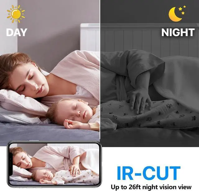 Alt view image 5 of 5 - Rettru Free 64G Smallest Wireless WiFi Battery Camera,HD1080P Portable Mini Camera for Video Recording Live Feed with Night Vision,Motion Detection, Remote Viewing for Security with iOS Android