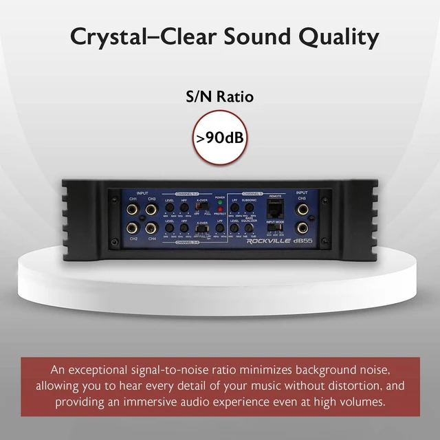 Alt view image 5 of 5 - Rockville dB55 5 Channel Car Stereo Amplifier, 4000W Peak, 980W RMS, 2 Ohm