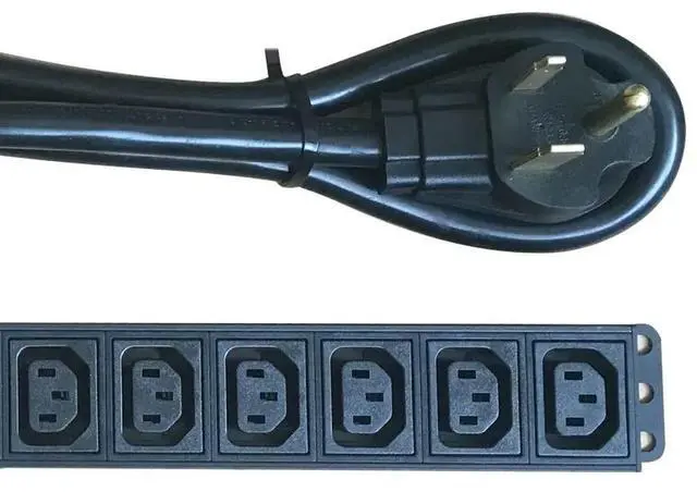 Alt view image 5 of 5 - L6-50P 50 Ampere Rack Mounted PDU Power Socket with 8-Position C13 Socket Output Circuit Breaker Protection, Aluminum Alloy Shell 6-Foot 8AWG Cable (C13-08-S)