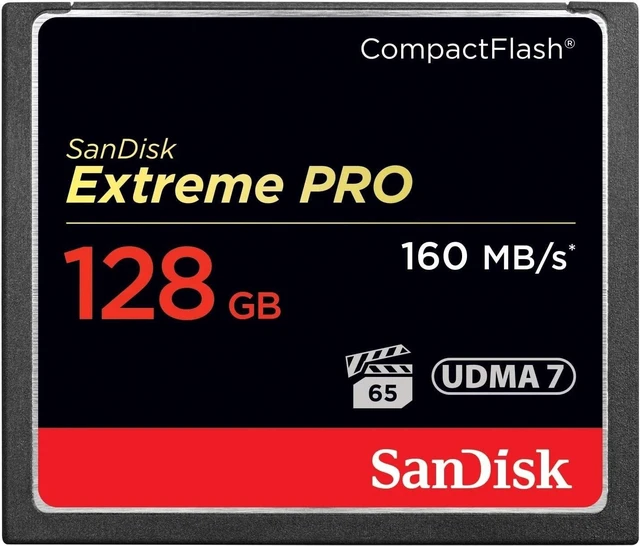 Main image of SANDISK 128GB Extreme PRO CompactFlash Memory Card, UDMA 7