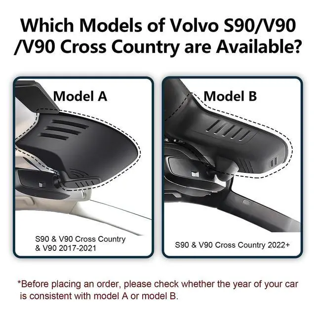 Alt view image 2 of 5 - Mangoal Front 4K & Rear 1080P Dash Cam Custom for Volvo S90 & V90 Cross Country 2022 2023 2024 (Model B), Integrated OEM Look, UHD 2160P Video, WiFi & App, Easy to Install, 128GB Card
