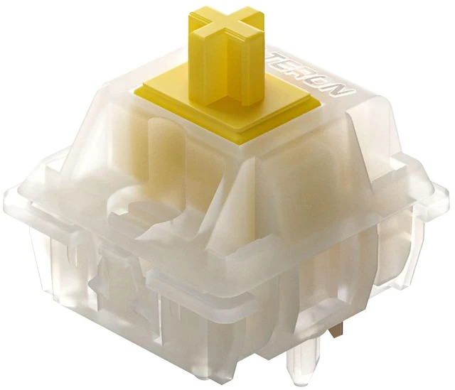 Main image of GATERON Milky Yellow Pro V2 Pre-lubed 5 Pin 50gf LED RGB Linear Switches for MX Mechanical Keyboard (110 Pcs, Milky Yellow Pro V2)