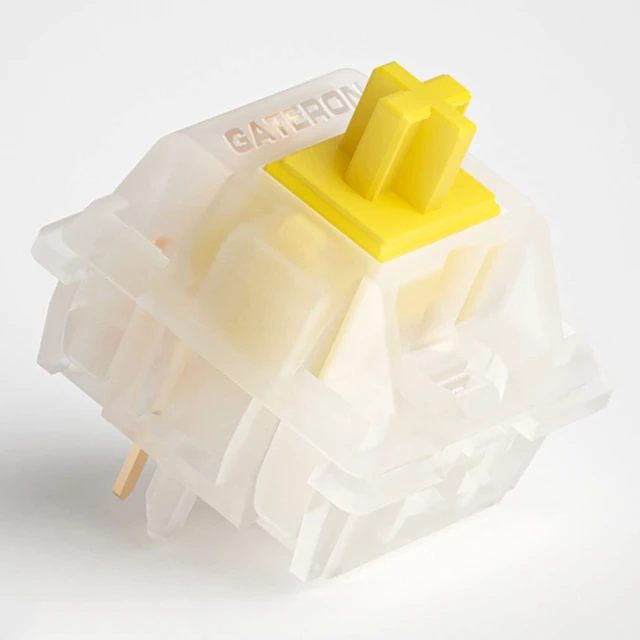 Alt view image 2 of 5 - GATERON Milky Yellow Pro V2 Pre-lubed 5 Pin 50gf LED RGB Linear Switches for MX Mechanical Keyboard (110 Pcs, Milky Yellow Pro V2)