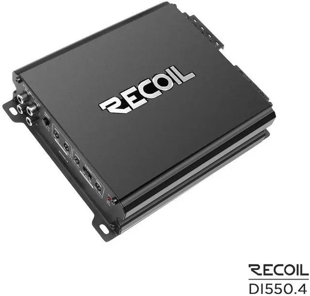 Alt view image 2 of 5 - Recoil DI550.4 Full-Range Class-D 4-Channel Car Audio Amplifier, 1,040 Watts Max Power, 2-4 Ohm Stable, Mosfet Power Supply, Bridgeable