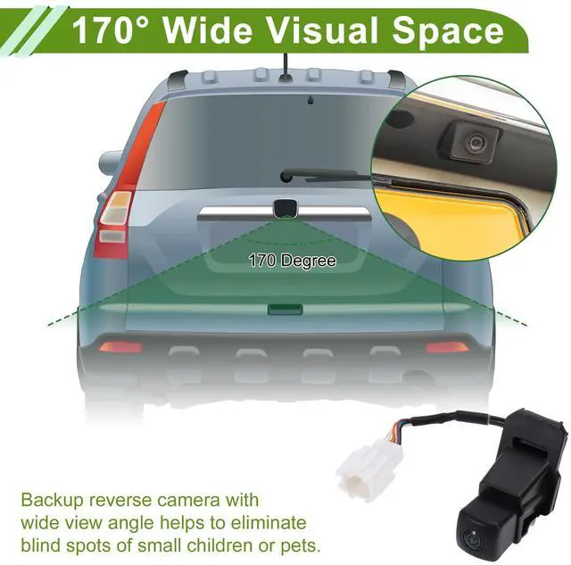 Alt view image 3 of 5 - FUELHOOD Car Park Assist Camera Rear View Backup Reverse Camera for Honda HR-V 2018 No.39530-T7A-A01/39530T7AA01/39530T7AA010M1