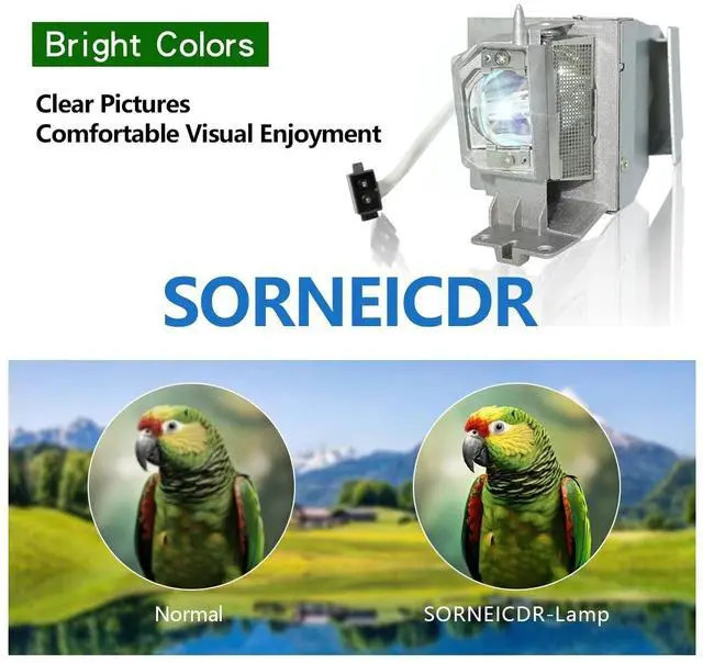 Alt view image 3 of 5 - SORNEICDR Replacement Projector Lamp Bulb BL-FP195B/MC.JN811.001/SP-LAMP-091/SP-LAMP-097/SP.78H01GC01/BL-FP195A/SP.71P01GC01 Compatible with OPTOMA/ACER/INFOCUS GT1080DARBEE, DWX1521, H6517ABD, IN2