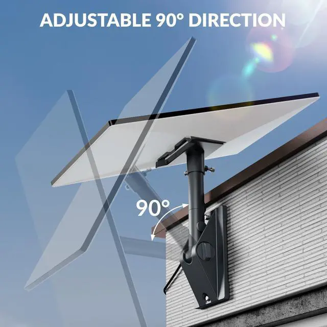 Alt view image 3 of 5 - Starlink Gen 3 Mount Kit, Heavy-Duty Aluminum Roof/Wall Mount Accessories for Starlink V3, 5.5"x8.8" Stable Base, 90 Tool-Free Tilt, Insulation Guard, Satellite Dish Mounting Kit Pole & Pipe Adapter