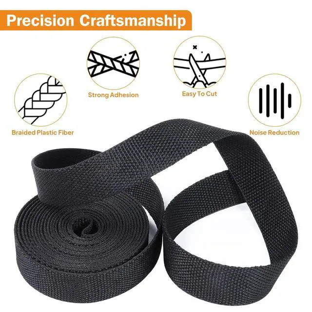 Alt view image 4 of 5 - FOURUB 2:1 Ratio Flat Heat Shrinkable Braided Sleeving,Electrical Insulating Tubing,Durable Automotive Fabric Harness Shrinking Sheath (1/2"-20ft)