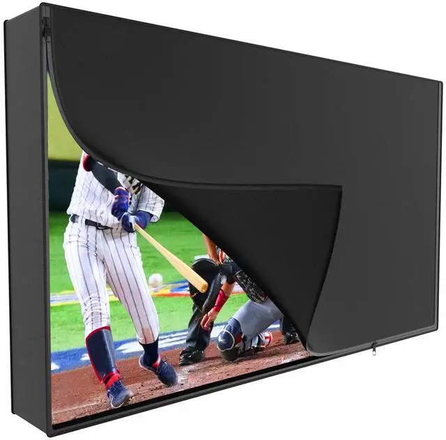 Main image of Outdoor TV Cover 60 to 65 inch, Waterproof TV Cover for Outside with Full Zipper, Heavy Duty 600D Oxford 4 Season Protectors for Outside Flat Screen Television with Mounts and Stands for 60 to 65 inch