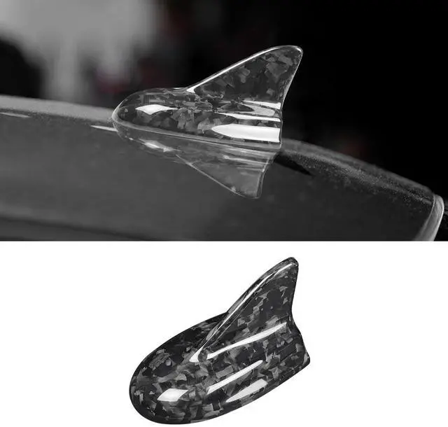 Main image of BLAKAYA Compatible with Antenna Cover Shark Fin Trim Hood Forged Carbon Fiber Automotive Roof Aerials for Dodge Challenger SRT 2015 2016 2017 2018 2019 2020 2021 2022 (Black)