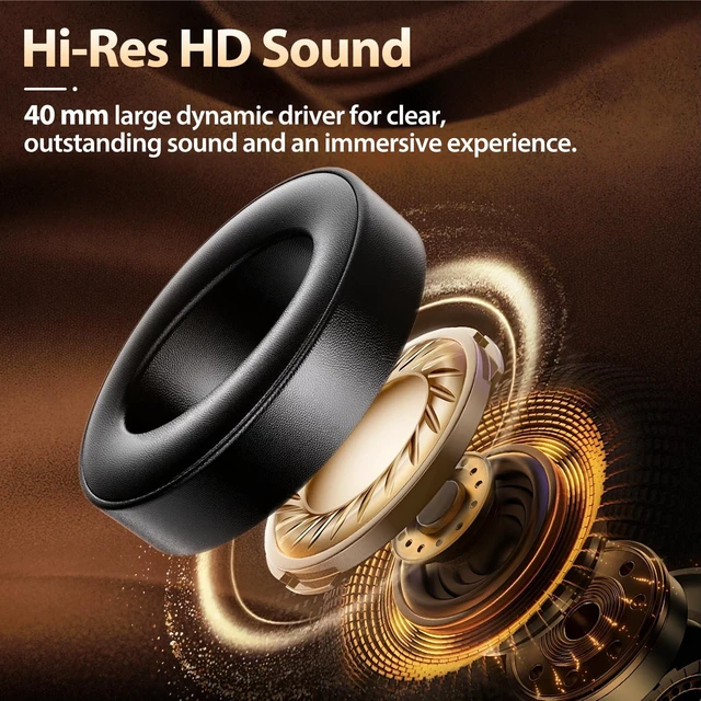 Alt view image 4 of 5 - USB C Headphones Wired with Comfortable Ear Pads, Over Ear Bass HiFi Sound Foldable Travel Headphone, Durable Metal Frame, Compatible with iPhone 17/16/Samsung Galaxy S25/S24 Google Pixel 9 - Bl