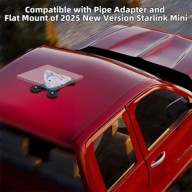 Alt view image 2 of 5 - EAZUSE 2025 Starlink Mini Mount Magnetic Car Mount, Starlink Mini Magnetic Roof Mount for Truck, Boat, Car Roof,Vehicle, RV Mounting Kit,Quick Release,Sleek and Campact Stainless Steel Base