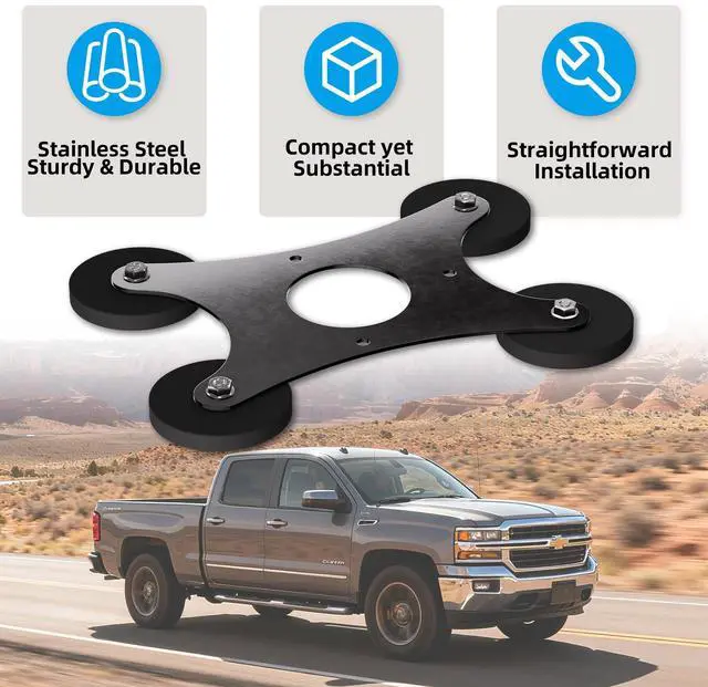 Alt view image 4 of 5 - EAZUSE 2025 Starlink Mini Mount Magnetic Car Mount, Starlink Mini Magnetic Roof Mount for Truck, Boat, Car Roof,Vehicle, RV Mounting Kit,Quick Release,Sleek and Campact Stainless Steel Base