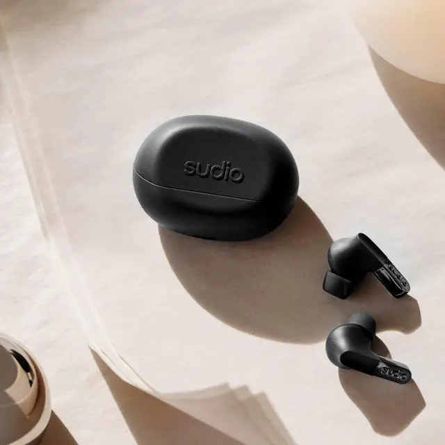 Alt view image 5 of 5 - Sudio N3 Pro Wireless Earbuds Active Noise Cancelling (ANC), 30-Hour Playtime, Sweat & Splashproof, Eco-Friendly Design with Recycled Materials, Comfortable Fit, Premium Metallic Finish (Black