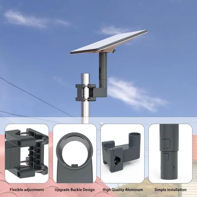 Alt view image 4 of 5 - HOLACA Starlink Mini Mount, Starlink Mini/Mini X RV Ladder Mount, Aluminum Alloy Starlink Kit with Installation Range 0.8"-1.97(20mm-50mm) Pipe Adapter for RV/Ladder/Pole/Rack/Roof