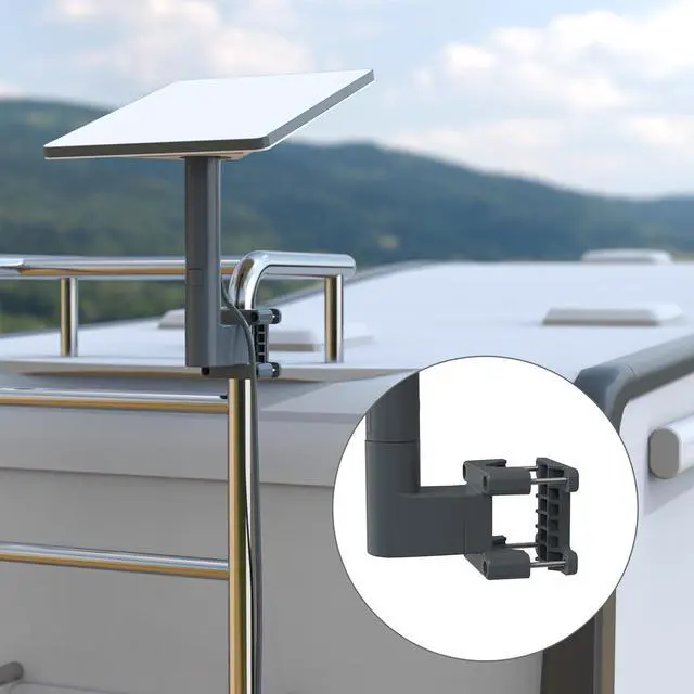 Alt view image 2 of 5 - HOLACA Starlink Mini Mount, Starlink Mini/Mini X RV Ladder Mount, Aluminum Alloy Starlink Kit with Installation Range 0.8"-1.97(20mm-50mm) Pipe Adapter for RV/Ladder/Pole/Rack/Roof