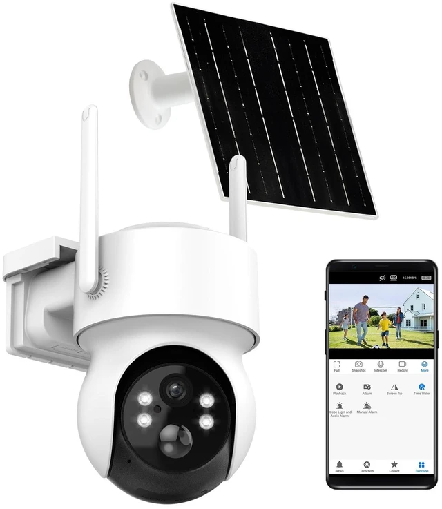 Main image of INSEETECH 2K Wireless Solar Security Camera Outdoor 2.4Ghz WiFi PTZ Camera