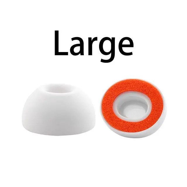 Alt view image 5 of 5 - NANLANFAN Replacement Memory Foam Ear Tips for AirPods Pro 3 Silicone Shield, Ultimate Comfort, 3 Pairs (White, Large)