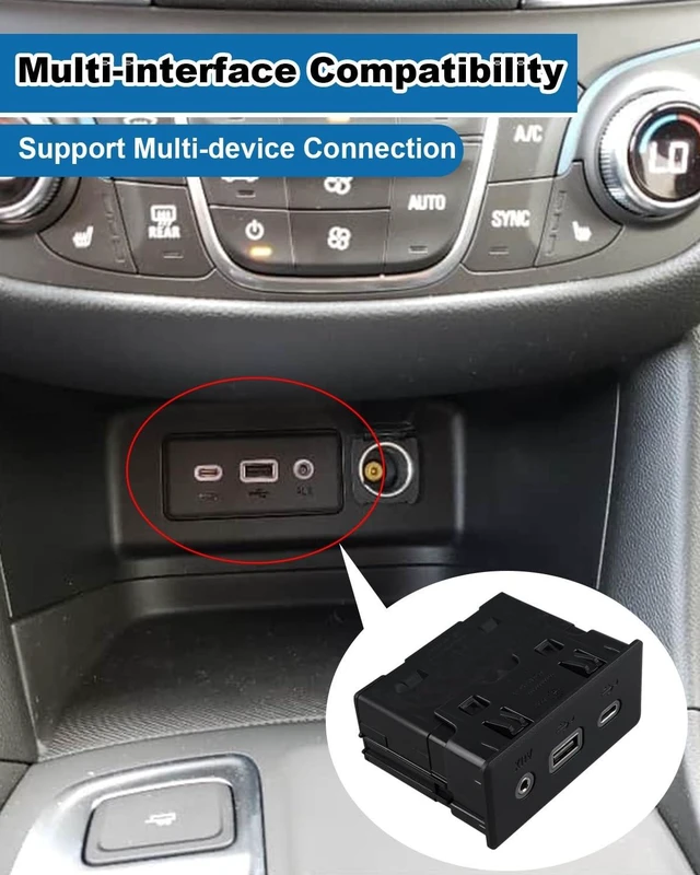 Alt view image 3 of 5 - 13529865 USB Port Audio Player Fit for Chevy Malibu 2019-2022